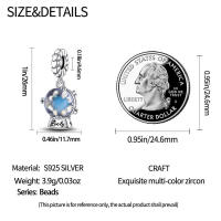 Abalorios de piedra de Color plateado para mujer, pulseras y brazaletes adecuados de estilo elegante, joyería fina DIY para cumpleaños - details 20