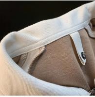 Polo empalmado con patrón cuadrado de gofres para hombre, camiseta holgada y transpirable de cinco mangas, innovadora para 2025, informal de verano - details 19