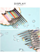 Pinceles de Acrílico para Arte de Uñas KADS Set 10PCS con Mango de Cuentas de Cristal Herramientas de Decoración de Manicura DIY - details 2