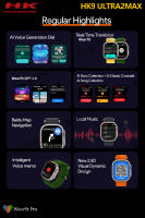 HK9 ultra 2 Max reloj inteligente, dispositivo con inteligencia Artificial IA, detección de frecuencia cardíaca, recordatorio de información, 1GB, AMOLED, novedad de 2024 - details 19