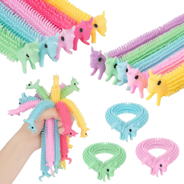 Juguetes antiestáticos de Unicornio, Cuerdas Elásticas para Aliviar el Estrés, juguete para Aliviar el Estrés, 10Pz - 1