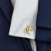 Broche de solapa de moda chapado en oro de 18 quilates con forma hueca de acero inoxidable de diseño avanzado, regalo del novio - details 4