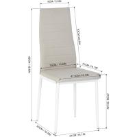 Sillas de Comedor Juego de 4 Sillas de Metal para Cocina, Silla de Mesa Comoda Silla con Asiento Tapizado, Negro - details 37