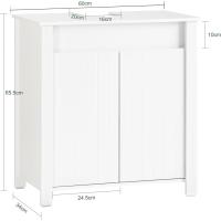 Armario de Baño Multifuncional con Cesto Blanco Almacenamiento de Counter de Dormitorio - details 4