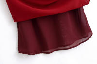 Vestidos largos sexis con tirantes finos y volantes y cuello en V para mujer, Vestidos largos elegantes de corte a para verano 2025, Vestidos largos de fiesta con espalda descubierta para noche - details 8