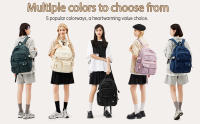 Mochila escolar para mujeres y hombres, Mochilas universitarias estéticas, ligera para escuela secundaria, Mochila portátil de Trabajo - details 0