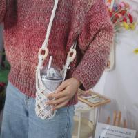 Bolsa de red para botella colgante bohemia, soporte para botella de agua tejido a mano, cuerda de algodón, soporte decorativo para taza de café - details 14