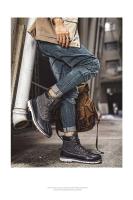 Producto de diseño Botas de estilo británico, cuero de PU de moda con zapatos de felpa, botas de nieve para hombre - details 17