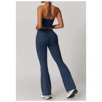 Top deportivo tipo halter sin mangas, ajustado, top corto de yoga para mujer, top de yoga sin espalda con sujetador incorporado y ajuste ceñido. - details 13