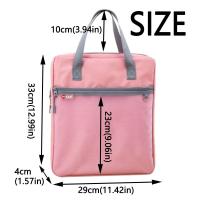 Bolsa de almacenamiento de libros portátil ligera, organizador de archivos A4 de mano impermeable, bolsa de almacenamiento de arte a prueba de polvo con cremallera, bolsa de almacenamiento de ilustraciones - details 0