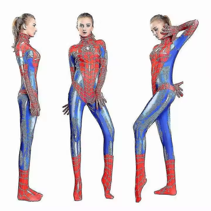 Mono de Spiderman para mujer, traje de Cosplay, mallas, body-c - 1