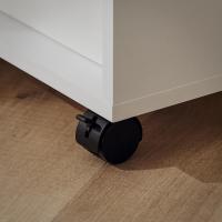 Mesa Auxiliar con 2 Estantes Consola Mesita de Noche con Ruedas Mesa Blanca Mesita 70 x 35 x 60 cm FBT34-W ES - details 4