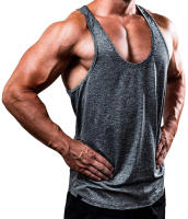 Camiseta De Hombre Sin Mangas En Color Sólido Con Cuello En V Vestido De Muscular Para Ejercicio Estilo Casual Verano - details 7