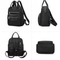Mochila de viaje informal para mujer, bolso de hombro Oxford impermeable, bolso de mano de gran capacidad, monedero negro, paquete escolar - details 22