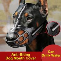 Bozal ajustable para perro, cubierta antimordedura con tira reflectante, puede beber agua, plástico transpirable - details 0