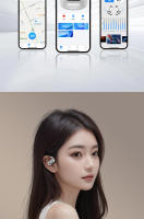 Auriculares de traducción Ai en tiempo real, traductor de 144 idiomas sobre los auriculares |   Auriculares Bluetooth abiertos con pantalla táctil inteligente |   Auriculares abiertos inalámbricos verdaderos Bluetooth 5.4 - details 8