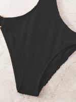 Bañador Sexy de una pieza para mujer, traje de baño de Color sólido, Bikini a rayas, novedad de 2024 - details 5