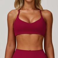 Sujetador de yoga cepillado para mujer, espalda ajustada, ropa de yoga para fitness, sujetador deportivo para correr, sujetador deportivo con espalda en Y para mujer, top deportivo sexy con espalda cruzada - details 5