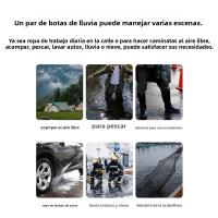 Botas de Lluvia de Moda para Adultos Impermeables de Goma para Trabajo al Aire Libre y Pesca - details 1