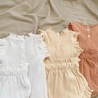 Conjunto de Verano para Niñas Pequeñas Top de Cinturón con Volantes Shorts de PP Faldas de Floral - details 4