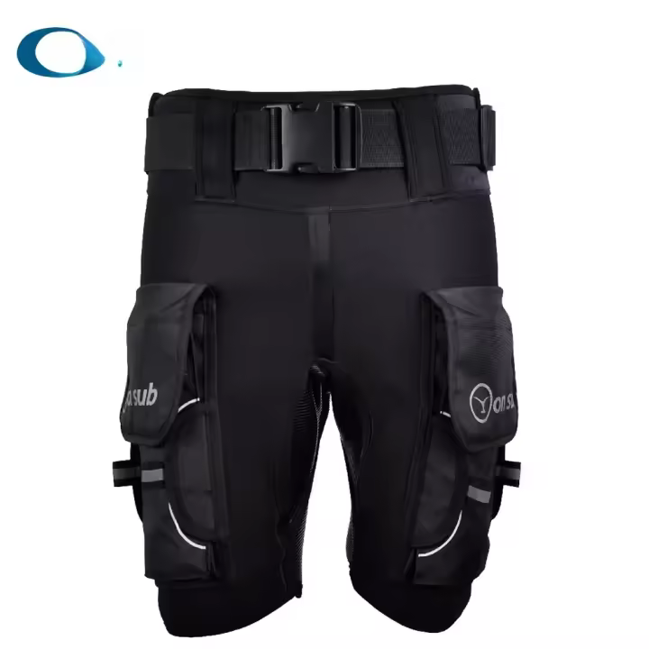Pantalones Cortos de Buceo SWROW de Neopreno Shorts Técnicos con Bolsillo para Spearfishing, Surfing, Canoeing, Kayaking - 1