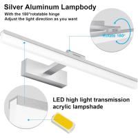Lámpara LED de 32W Lámpara de espejo Aplique Blanco Frio 6000K Luz natural para Espejo Muebles de Maquillaje Aparato Montado en la Pared, Negro, 120CM - details 96