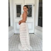 Conjunto de Dos Piezas para Mujer Verano 2025 TOP Cruzado con Espalda Descubierta y Falda Larga Fluida Estilo Y2K para Playa, Fiestas o Looks Diarios Tejido Transpirable y Exclusivo en Miravia - details 11