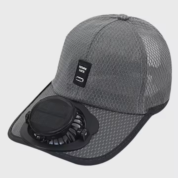 Sombrero de ventilador solar transpirable de moda, gorra de béisbol de secado rápido con carga USB, sombreros de malla completa para exteriores - 1