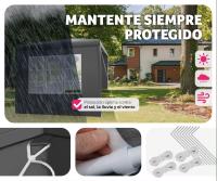 Carpa de Fiesta Robusta Panel Lateral de 3x3m Pabiloncito de Jardín Impermeable con Ventanas - details 3