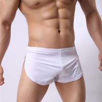 Bragas Masculinas Ropa Interior Bóxers Transpirable Hombre Bóxer Pijama Calzoncillos Side Split Cueca homem Shorts Ropa de dormir - details 1