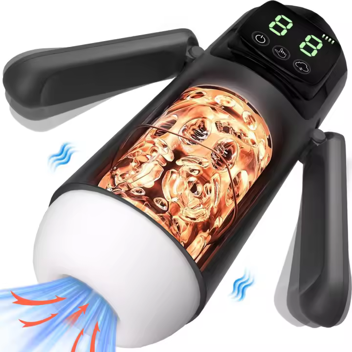 Copa Vibradora Automática para Hombres 7 Telescópica, Succión Oral, Juguete Sexual Adulto - 1