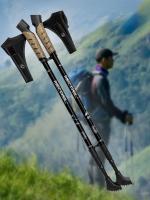 Bastones nórdicos para caminar, bastón telescópico de aleación de aluminio 7075, para Senderismo, 2 piezas - details 0