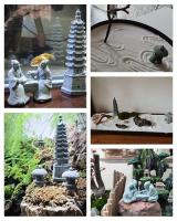 Estatuilla de piedras de arena de ajedrez en miniatura, adorno de Acuario, jardín de hadas, bonsái, Rockery, paisaje nórdico, decoración de habitación - details 1