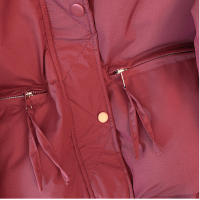 Women short thick cotton padded puffer jacket winter stand collar zipper basic coat outwear - details 29