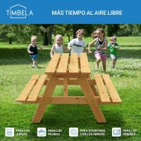 Juego de Mesa de Madera para Niños 90x90xA50 cm Ideal para Exterior o Interior - details 21