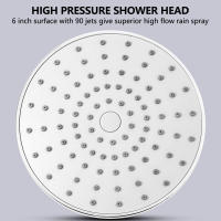 Cabezal de ducha fijo antifugas, espray de lluvia, relajación y Spa para alta presión y flujo de agua, 6 pulgadas - details 5