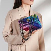 Moda Nuevo Arco Iris Color Empalme Bolsa Pájaro Cabeza Cadena Hombro Crossbody Señoras Bolsa - details 10