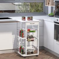 cocina ruedas 3 cestas metal y 2 botellasmara pino temporáneo 47x37x83cm blanco - details 1
