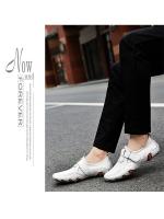 Zapatos Blancos Nuevos de Tamaño Grande Mocasines Casuales Británicos Transpirables para Hombre - details 4