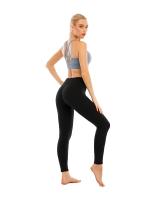 Top corto de manga corta para mujer, camisa deportiva de Yoga, color azul gris - details 0