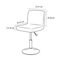 Cubierta de Silla Giratoria de Club a Prueba de Agua Tela Impermeable Pequeña y Elástica para Asiento Corto Fabricada en Poliéster Spandex - details 1