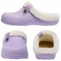 Zuecos clásicos forrados de piel para hombre y mujer, zapatos de jardín impermeables, zapatillas peludas de Casa cálidas para interiores y exteriores, Invierno - details 16