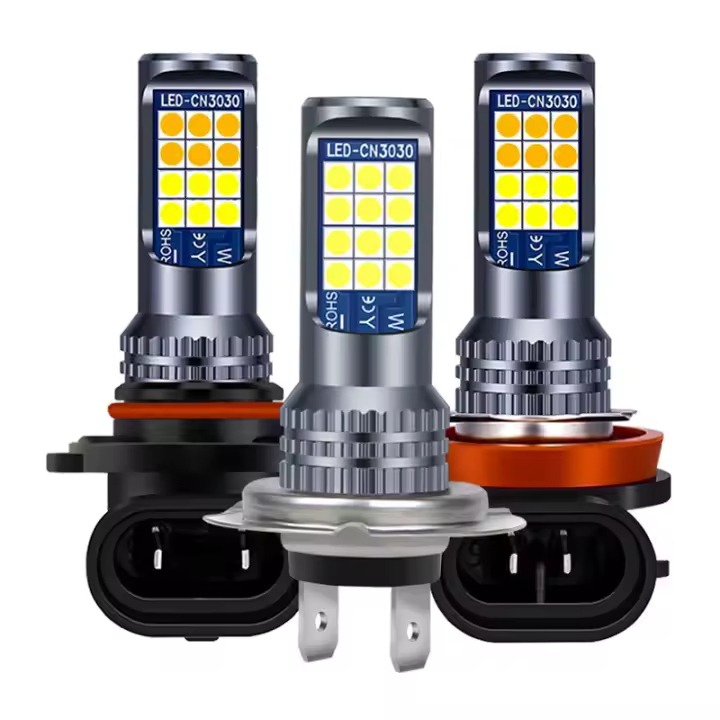 Bombillas LED de Luz de Niebla Dual Color H8 H11 2Pcs H3 H4 H7 3030 24SMD H16 - 1
