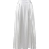 Falda holgada de satén elegante para mujer, faldas largas de cintura alta, ropa de calle, falda larga clásica, falda negra de moda para mujer 2025 - details 4