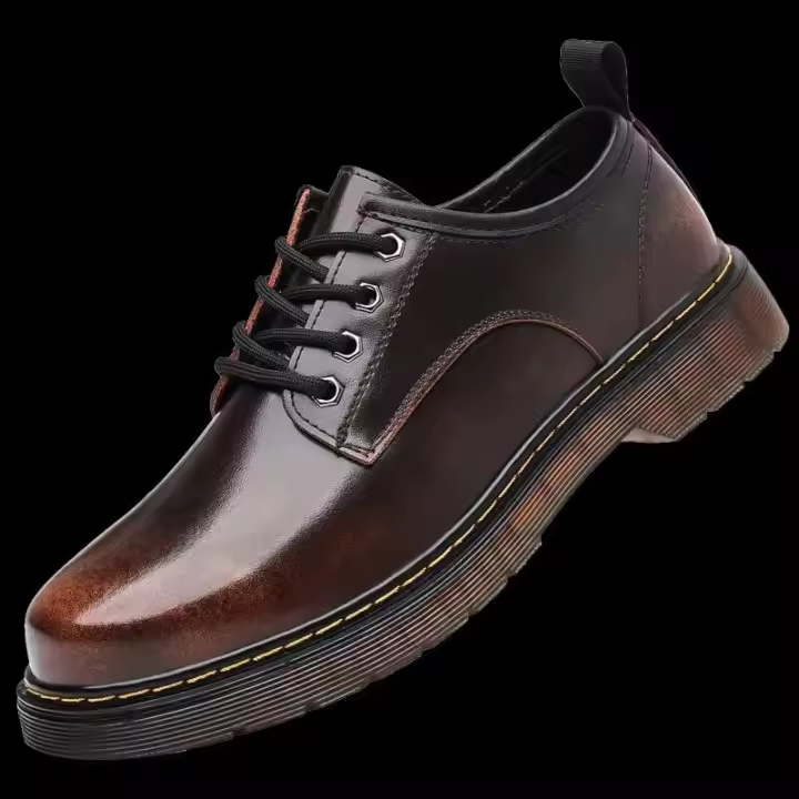 Zapatos de cuero antideslizantes cómodos para hombres de negocios y ocio de otoño - 1