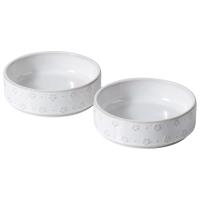 Havniva Juego de 2 cuencos de cerámica de 6.1 pulgadas para perros y gatos, cuencos de comida y agua para cachorros, gatitos, gatos, 2 platos para perros y gatos, comedero para gatos (2 cuencos, - details 0