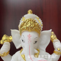 Decoración artesanía de resina antiguo creativo hogar candelabro estatua de Buda elefante tronco Dios - details 22