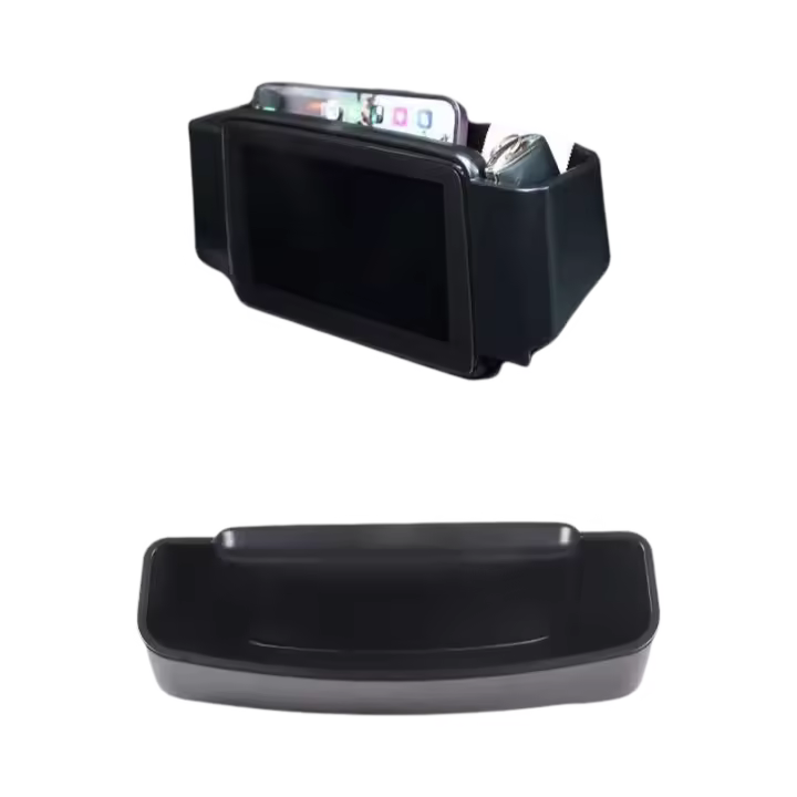 Para Mazda MX-5 2016-2023 ABS negro control central de coche pantalla de navegación caja de almacenamiento trasera bandeja de teléfono móvil accesorios interiores - 1