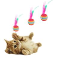 Bola de arco iris de EVA con lanzamiento de espuma ligera, juego interactivo divertido, juguete para masticar, suministros para mascotas - details 2