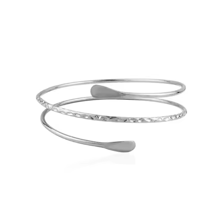 Brazalete de Aleación de Moda para Mujer Diseño de Hoja Abierta Ancho Ideal para Regalo de Cumpleaños, Fiesta - 1